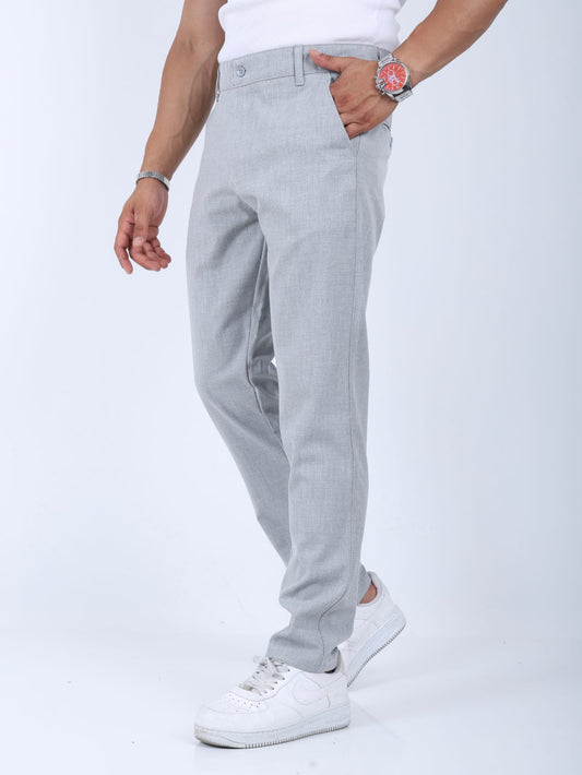 Hümra Gri Slim Fit Chino Pantolon