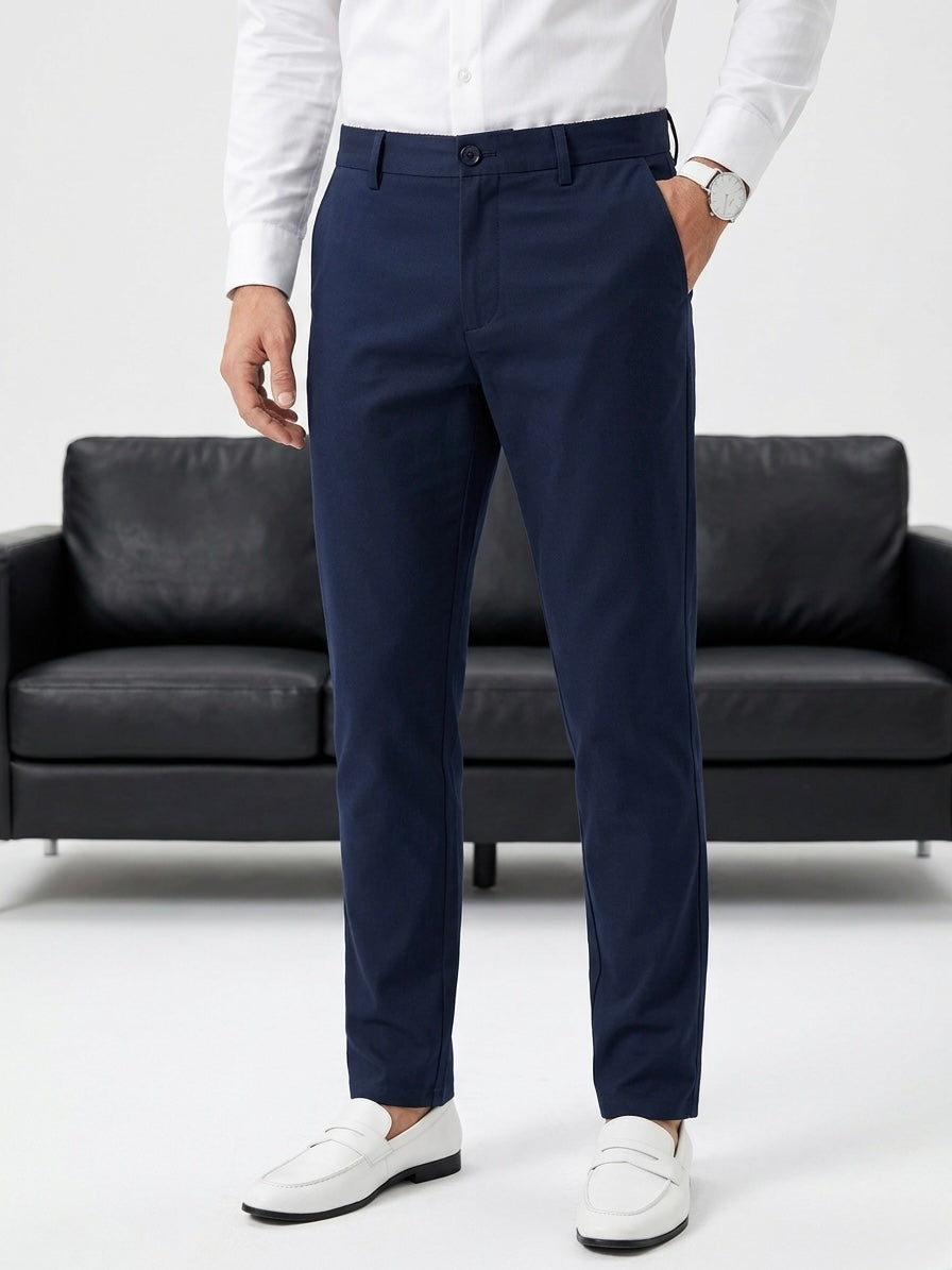 Hümra Lacivert Slim Fit Chino Pantolon