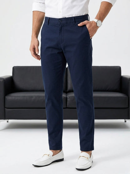 Hümra Lacivert Slim Fit Chino Pantolon