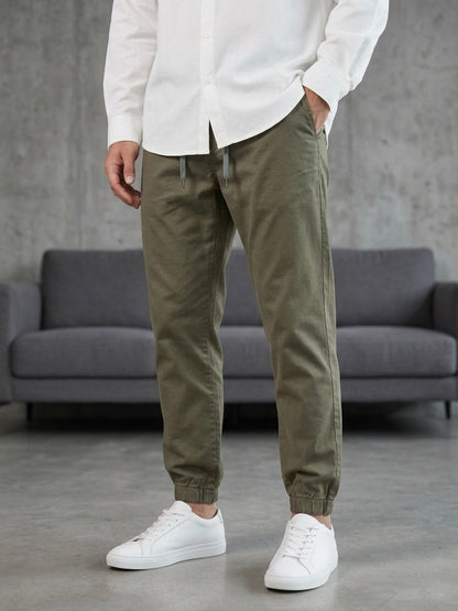 Hümra Haki Lastikli Paça Jogger Pantolon