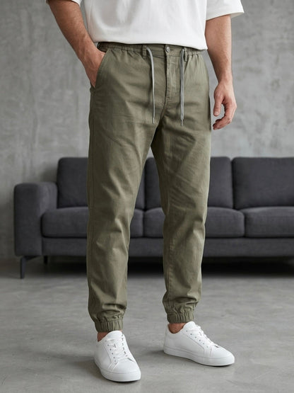 Hümra Haki Lastikli Paça Jogger Pantolon