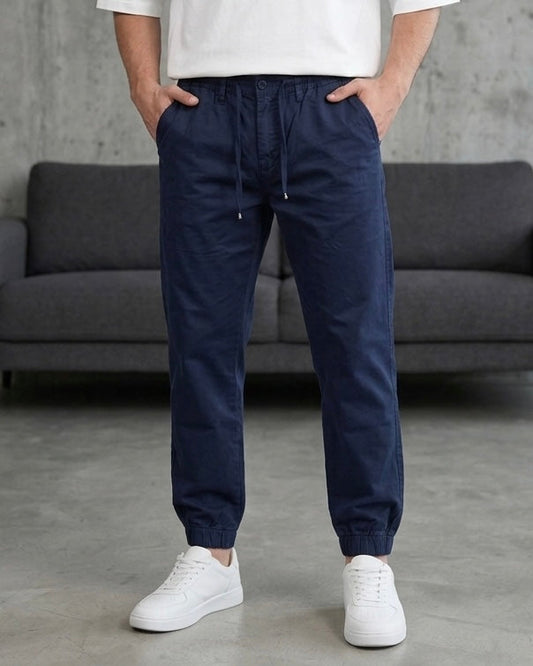 Hümra Lacivert Lastikli Paça Jogger Pantolon