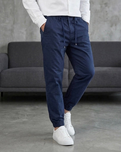 Hümra Lacivert Lastikli Paça Jogger Pantolon