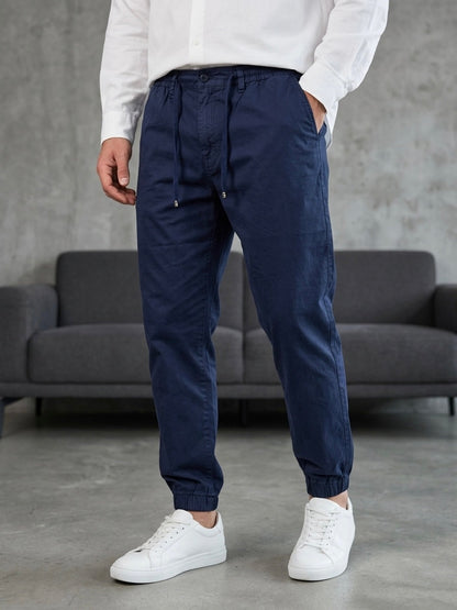 Hümra Lacivert Lastikli Paça Jogger Pantolon