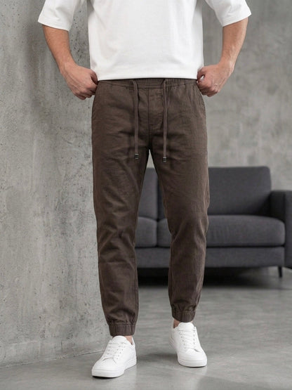 Hümra Koyu Kahve Lastikli Paça Jogger Pantolon