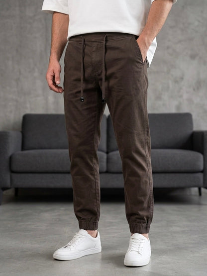 Hümra Koyu Kahve Lastikli Paça Jogger Pantolon