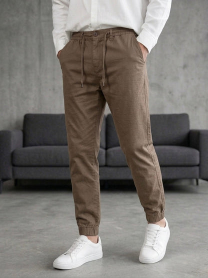 Hümra Kahverengi Lastikli Paça Jogger Pantolon