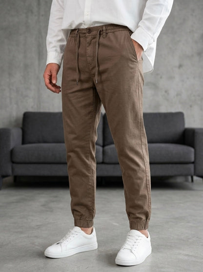 Hümra Kahverengi Lastikli Paça Jogger Pantolon