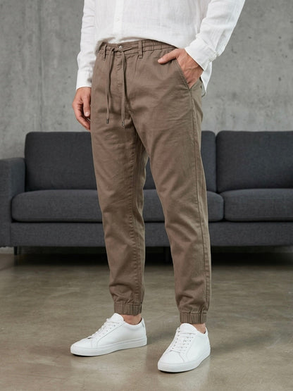 Hümra Kahverengi Lastikli Paça Jogger Pantolon